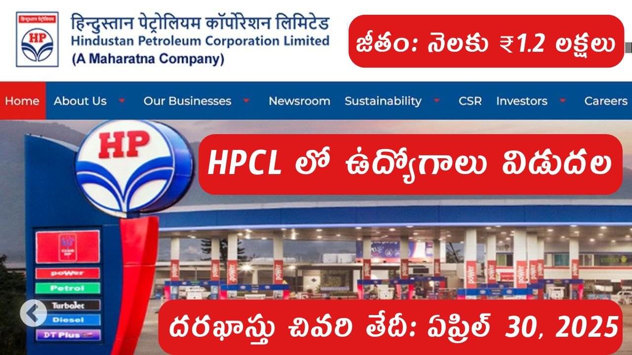 HPCL Jobs 2025 Telugu