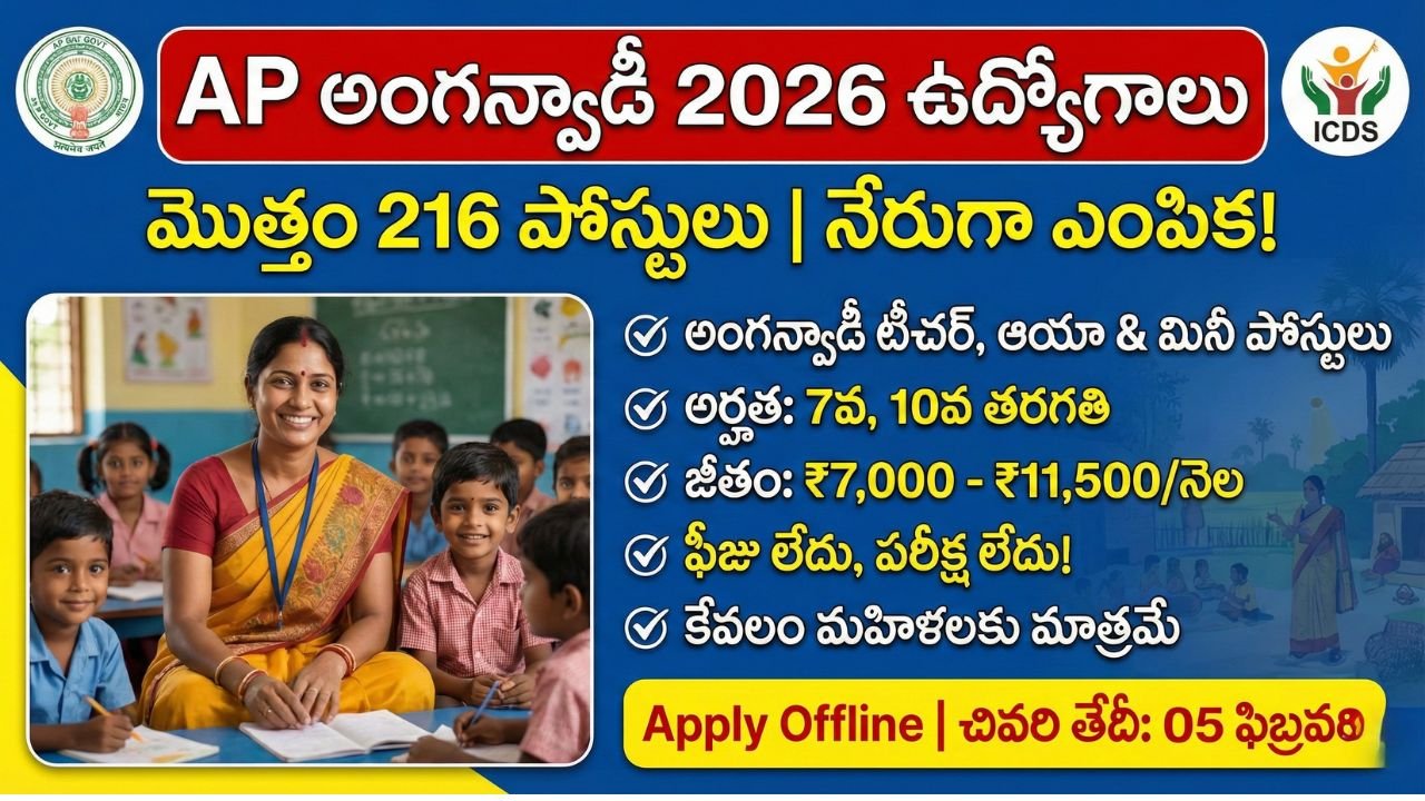AP ICDS Anganwadi Recruitment