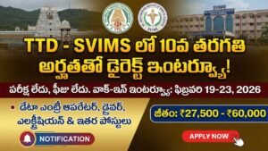 SVIMS Recruitment 2026