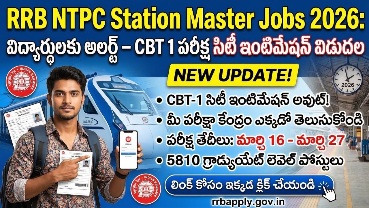 RRB NTPC Station Master Jobs 2026