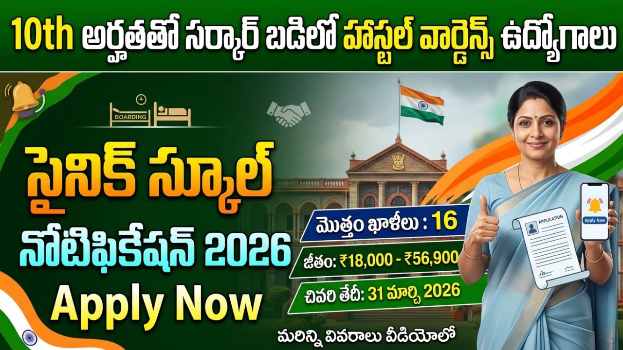 Sainik School MTS & Ward Boys Job requirement 2026